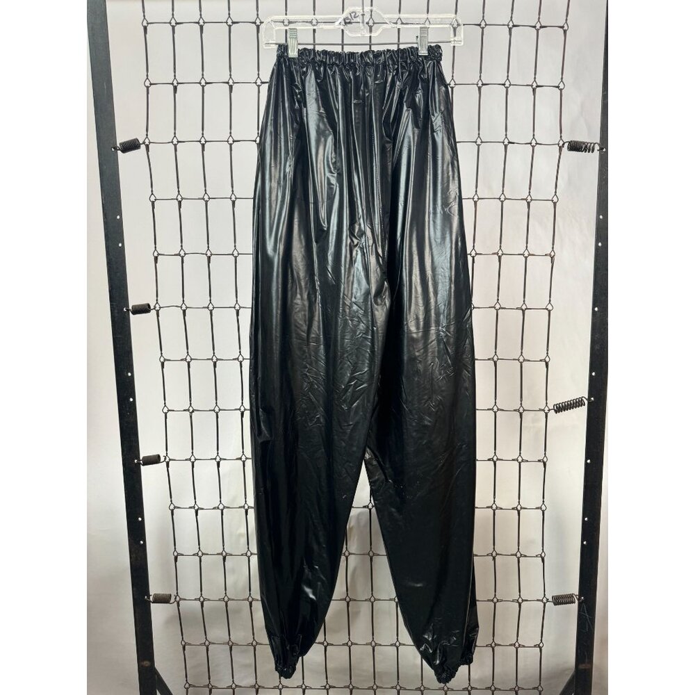 SPRI Black PVC Sauna Sweat Suit Pants M/L Unisex Training Weight Loss Exercise A